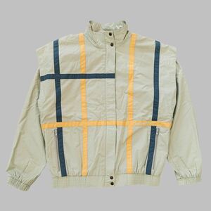 希少　デッドストック　80s 80年代　1980s adidas ナイロン　ジャケット　ブルゾン　XSサイズ　ヴィンテージ　ビンテージ　古着　デザイン