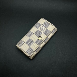 ダミエアズール キーケース ルイヴィトン LOUIS VUITTON　４連　メモ６