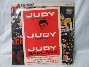 JUDY AT CARNEGIE JUDY IN PERSON JUDY GARLAND　ジュディーガーランド　２枚組　アルバム　LPレコード　