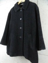 002c38◆良品です◆日本製◆Aquascutum アクアスキュータム ウールニット ハーフコート 9号/ジャケット/レディース/女性/婦人　_画像2