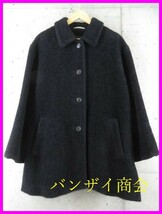 002c38◆良品です◆日本製◆Aquascutum アクアスキュータム ウールニット ハーフコート 9号/ジャケット/レディース/女性/婦人　_画像1