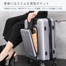 スーツケース 旅行かばん 軽量 キャリーケース　両面オープン 小型 2泊3日 大容量 【ブラック】_画像3