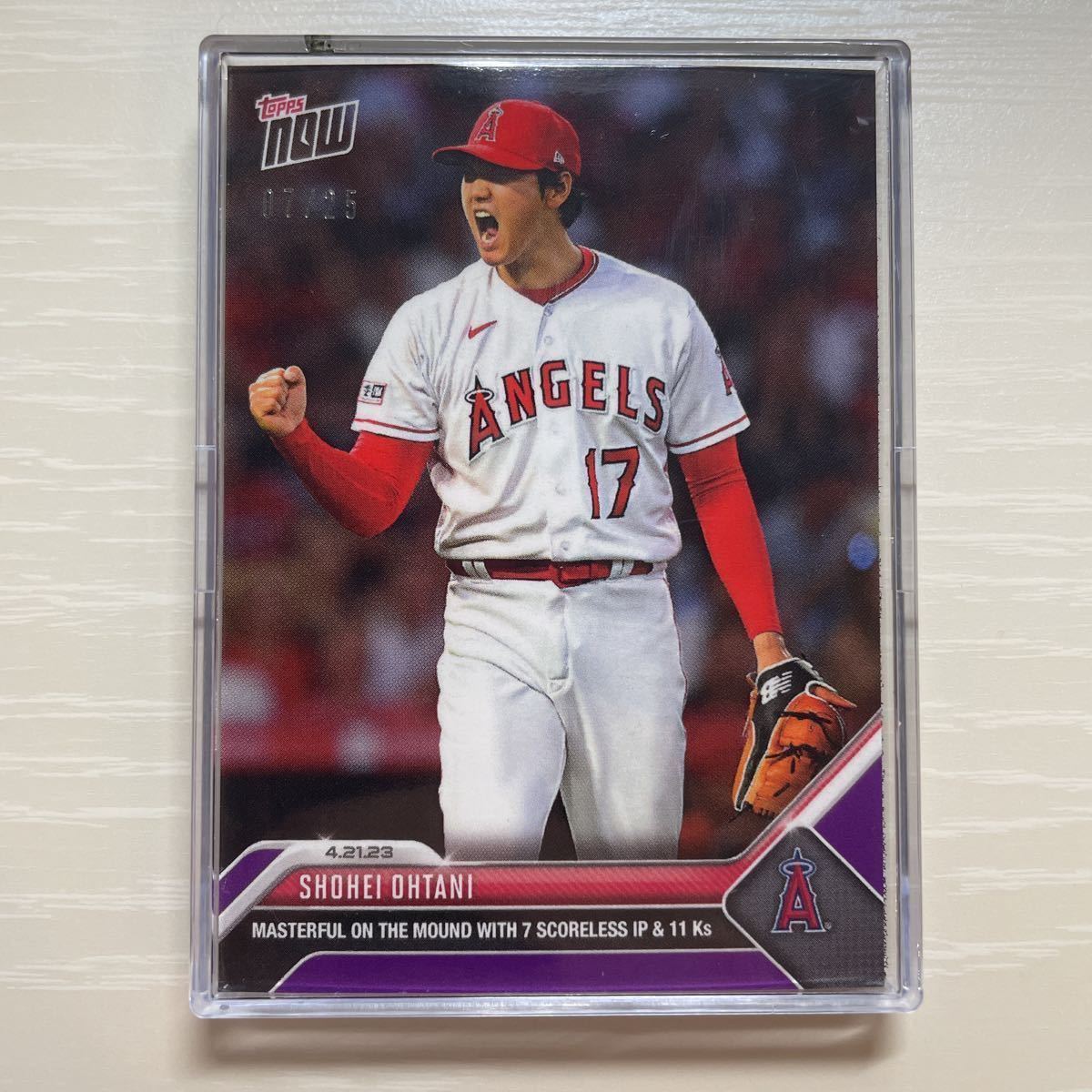 全世界25枚限定（07/25）パープルパラレル】大谷翔平 MLB Topps now 3