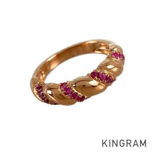 Кольцо K18PG Natural Pink Spinel Rib [используется]