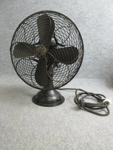  antique electric fan [B32659] height 42cm diameter 33cm Shibaura made Showa Retro ornament interior black iron 