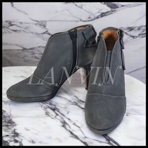 【LANVIN】スエード ハイヒール ブーツ ランバンショートブーツ ブーティー