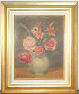 Art hand Auction Pintura Yokoyama.H Pintura al óleo No.6 Flores Arte antiguo Obra maestra M169, Cuadro, Pintura al óleo, Naturaleza muerta