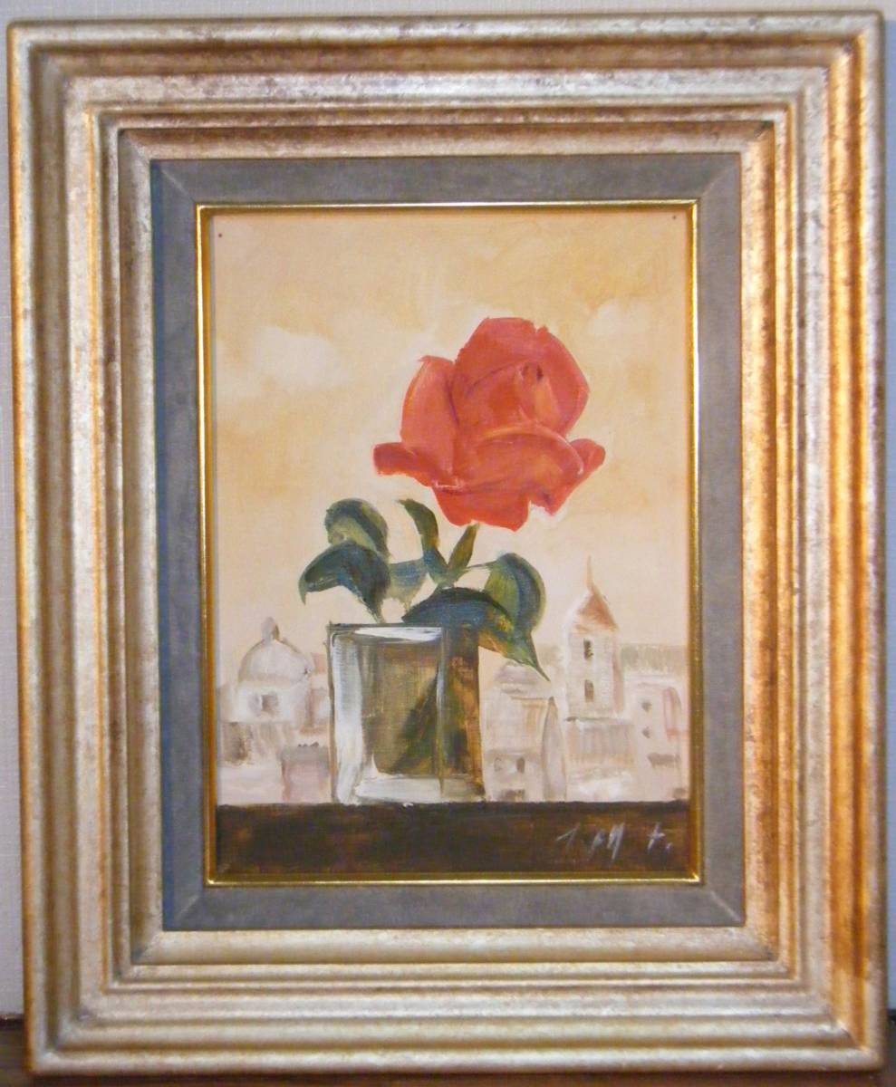 Painting, artist unknown, signed, oil painting No. 4, flower, masterpiece M171, painting, oil painting, still life painting