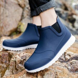 26.5cm rain shoes men's casual going to school navy [406] rain boots outdoor 