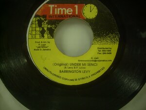 ■ 7インチ BARRINGTON LEVY / (ORIGINAL) UNDER MI SENCI / DUB VERSION ジャマイカ盤 TIME1 INTERNATIONAL ◇r50609