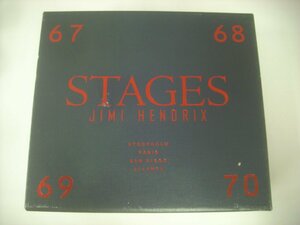 ■ 4CD 　JIMI HENDRIX ジミ・ヘンドリックス / STAGES ステージ 国内盤 ポリドール株式会社 POCP-2161/4 ステッカー付 ◇r50613