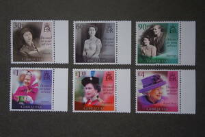  foreign stamp :( Britain abroad . earth )jiblarutaru stamp [ Elizabeth 2. birth 95 year ] 6 kind . unused 