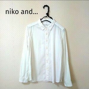 ★訳あり★　niko and…　ニコアンド　日本製　コットン　ブラウス　シャツ　白