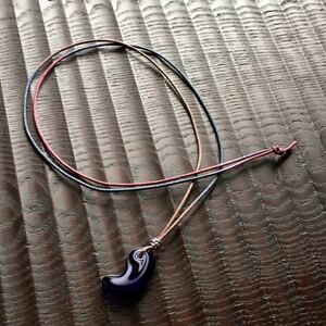 ( free shipping ) handmade glass tonbodama . sphere cord. pendant purple marble 