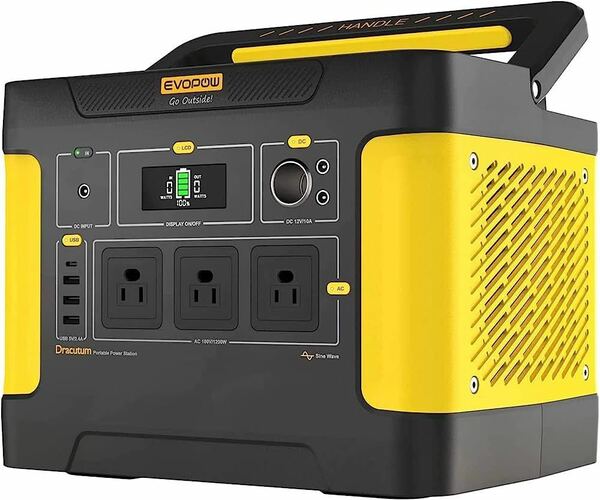 ポータブル電源 リン酸鉄リチウム 1500Wh 出力1200W (瞬間最大2400W) ポータブルバッテリー AC/DC/USB/Type-C 四つの充電方法