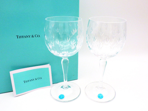 ティファニー TIFFANY&Co. フローレット ワイングラス ペア セット 2客 箱付 食器