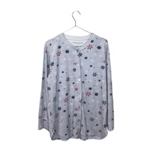 ★ツモリチサト スリープ tsumori chisato SLEEP ★総柄 雪柄 セットアップ パジャマ 前開き size L 管:D:06_画像2