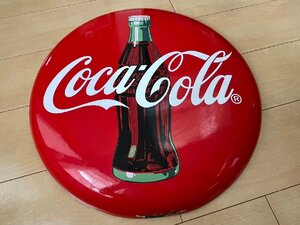 ■　非売品　コカ　コーラ　Coca-Cola　ホーロー　看板　直径約50ｃｍ　レトロ　ヴィンテージ　★