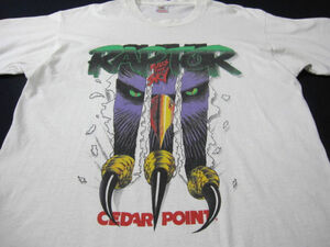 希少・90s Vintage USA製 FRUIT OF THE LOOM RAPTOR Tシャツ sizeL ★ ビンテージ アメリカン