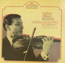 LP Nathan Milstein ミルシテイン BRAHMS Violin Concerto in D Philharmonia Orchestra Anatole Fistoulari conducting SERAPHIM_画像1