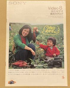 SONY カタログ　VIDEO 8 8ミリビデオ　総合カタログ　CCD-V100 1987