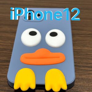 iPhone12 かわいい　スマホケース　水色