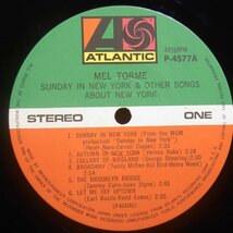 ◎美品!名盤!★Mel Torme(メル・トーメ)『Sunday In New York(ニューヨークの休日)』JPN　LP #60699_画像3