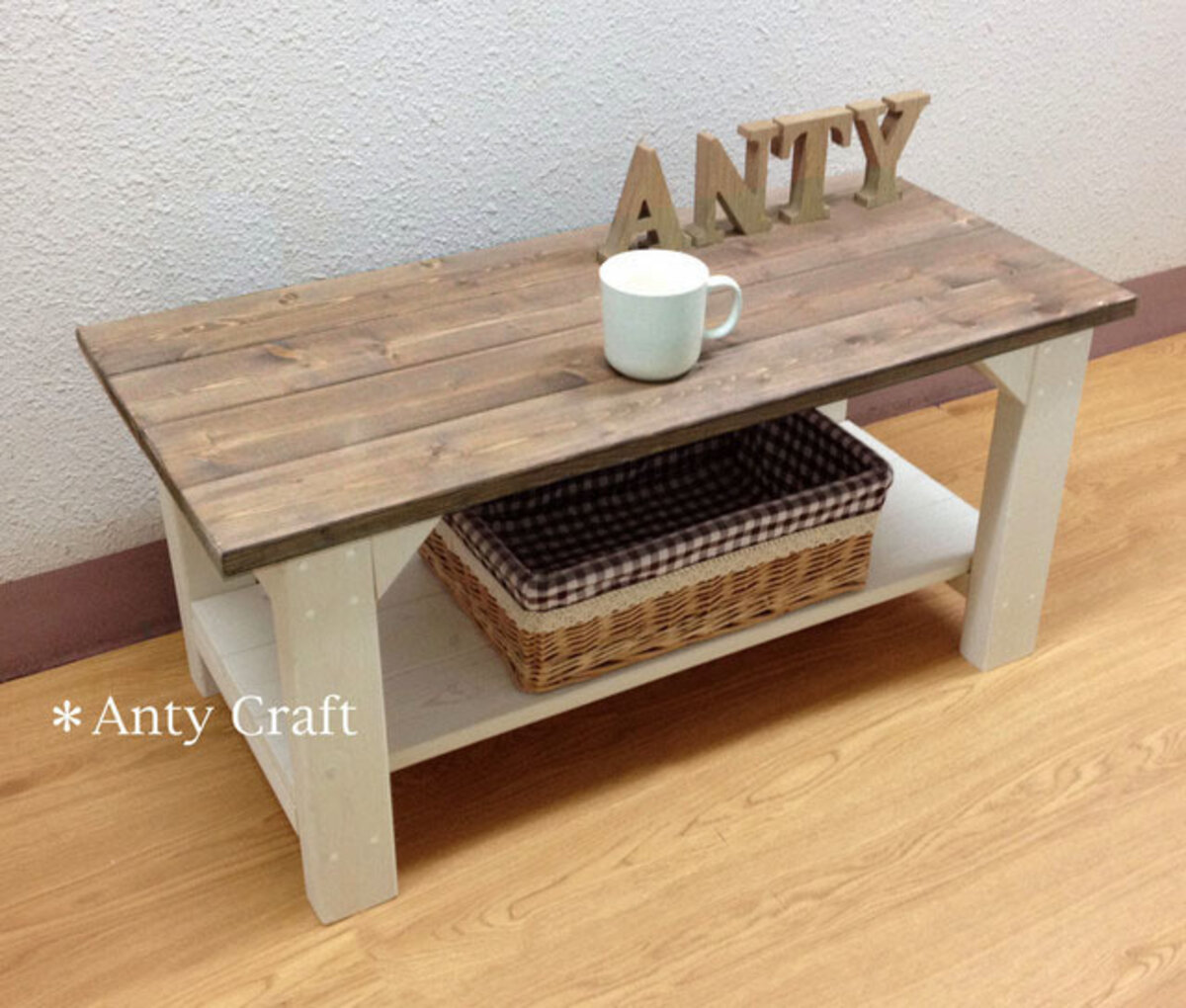 Sofa table PC stand coffee table width 78cm UN/W finished product, handmade works, furniture, Chair, table, desk