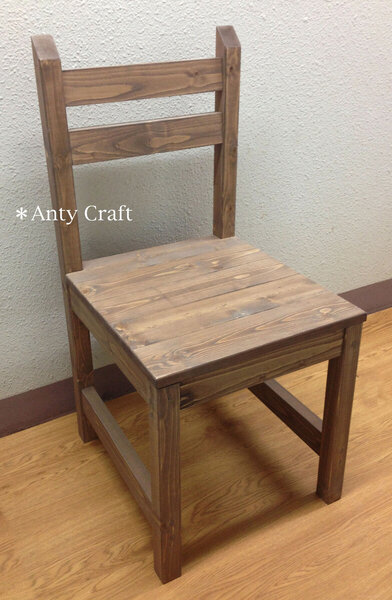 ハンドメイド 木製チェア 幅40cm UN/UN 完成品