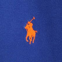 POLO RALPH LAUREN ポロ ラルフローレン 現行タグ ポニー刺繍★ 半袖 ボーダー 鹿の子 ポロシャツ Sz.XS　メンズ ネイビー　A3T07254_6#A_画像4