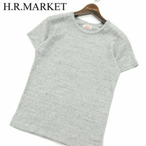 H.R.MARKET ハリウッドランチマーケット H刺繍★ 半袖 ストレッチ フライス カットソー Tシャツ Sz.2　メンズ グレー 日本製　A3T07269_6#D