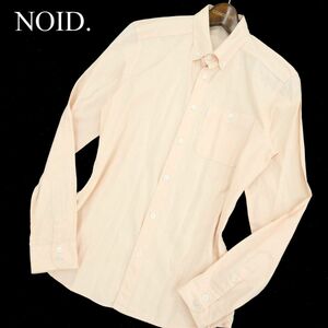 NOID. ノーアイディー 通年 ロゴ刺繍★ 長袖 ボタンダウン スリム オックスフォード シャツ Sz.1　メンズ　A3T07435_6#C