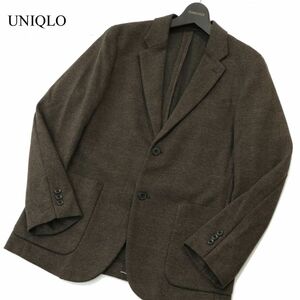 21AW★ UNIQLO ユニクロ 秋冬 グレンチェック★ コンフォート ジャージー テーラード ジャケット Sz.M　メンズ　A3T07013_6#N