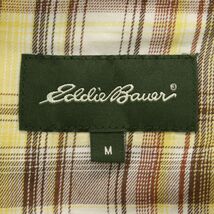 Eddie Bauer エディーバウアー 春夏 コットン★ 半袖 ワーク チェック シャツ Sz.M　メンズ アウトドア 　A3T07523_6#A_画像5