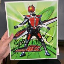 仮面ライダー電王　キャラクターショー　サイン色紙　当時物　下敷きに_画像1