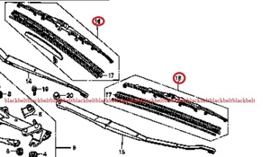 【ホンダ純正パーツ】NSX NA1 NA2 ブレード,ウィンドシールドワイパー 左右セット　希少在庫　未使用