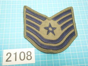 ☆2108 USAF 中古 アメリカ空軍 階級章 サブデュード パッチ 技能軍曹（Technical Sergeant）