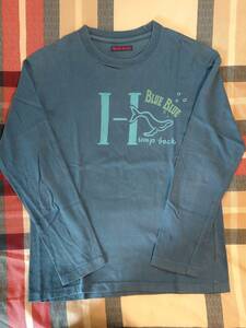 BLUE BLUE ドルフィンプリントロングスリーブTシャツ Sサイズ ネイビー ハリラン ハリウッドランチマーケット 聖林公司 ブルーブルー