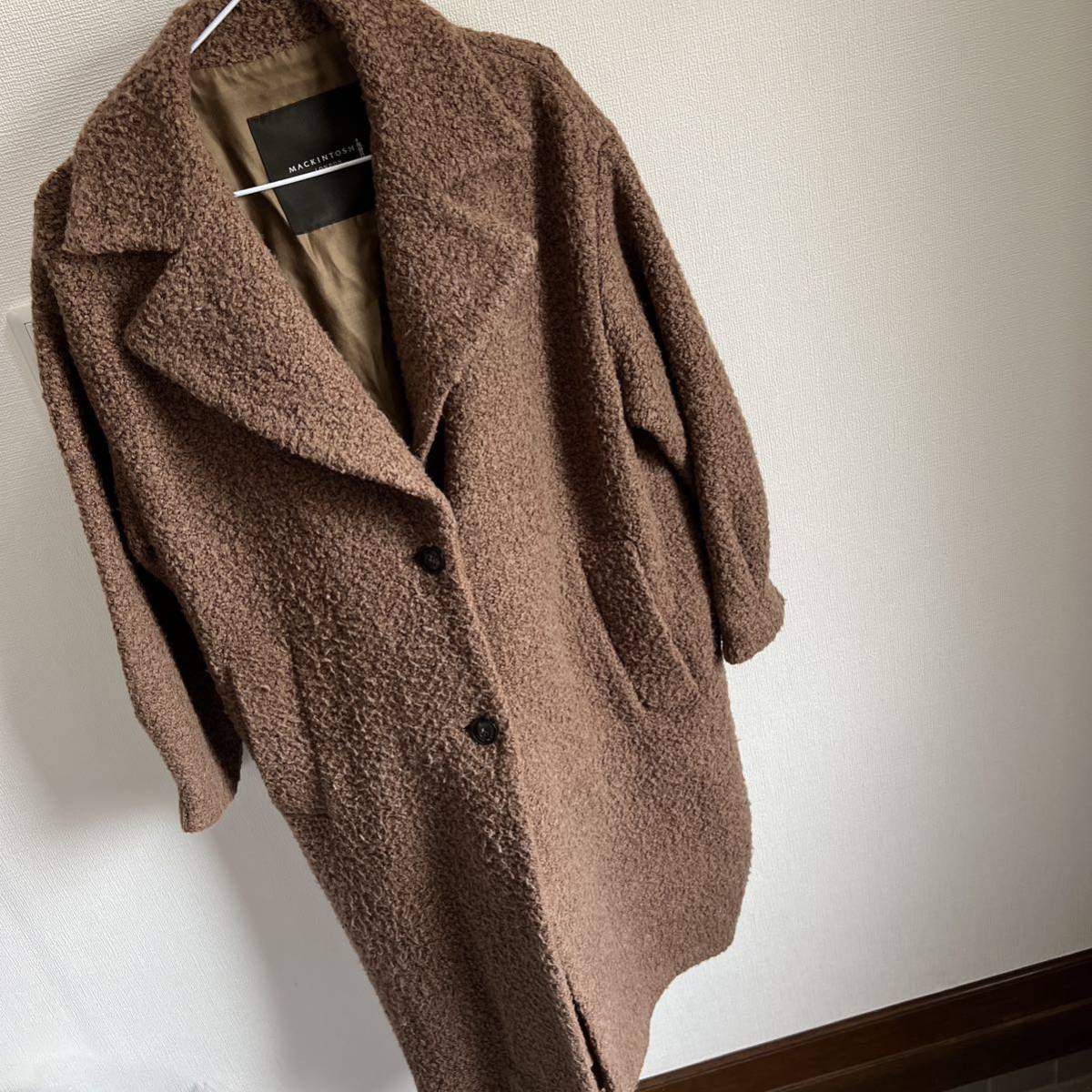超可爱 - 美品 白タグ 英国製 マッキントッシュ ロゴ裏地 ウール