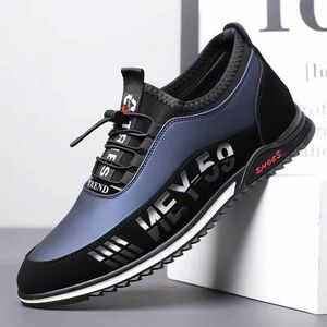 .. not shoe lace [27cm][s28 navy blue ] shoes men's sneakers stylish sport walking shoes fitness running sport shoes 