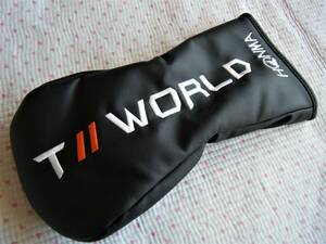 ホンマ/本間ゴルフ　HONMA　TOUR WORLD 　ゴルフ用ヘッドカバー 【１番/ドライバー用】 460CC対応　 黒色　 ミトン型　合成皮革製