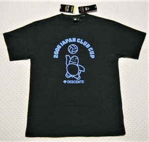 デサント　DESCENTE　2006 JAPAN CLUB CUP 大会開催記念プリントTシャツ　黒色　サイズ L　吸汗速乾機能　亀/タートル絵柄プリント