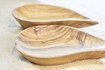 未使用オリーブウッド ミニボウル2個 木製小皿器うつわウッドボウル小鉢オリーブ製_画像5