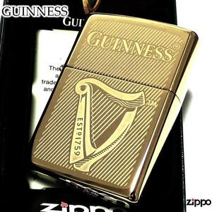 ジッポ ライター ZIPPO GUINNESS ビール ゴールド ギネス かっこいい メンズ 渋い おしゃれ ギフト プレゼント お酒 ハイポリッシュブラス