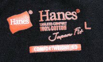 Hanes (ヘインズ) Japan Fit COMFORT WEIGHT 5.3 / 無地クルーネックTシャツ ブラック size L_画像7