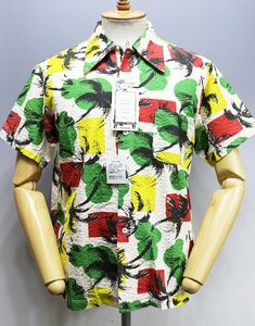 ART traction SPORTOGS (アートトラクション) ART-001 / Palm Seersucker Shirt シアサッカーシャツ 未使用品 グリーン size M