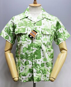 O.C CREW (オーシークルー) OPEN SHIRT / 半袖オープンシャツ OCR15SP-SH07 美品 グリーン size S / オーシースタイル