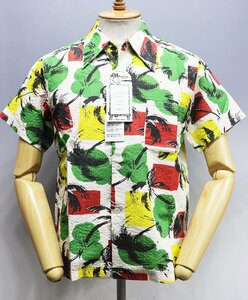 ART traction SPORTOGS (アートトラクション) ART-001 / Palm Seersucker Shirt シアサッカーシャツ 未使用品 グリーン size S