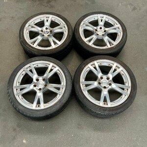 補修前提　タイヤ付き社外ホイール4本セット　ボルボV70　ERST VS5(エアスト)　シルバー×ポリッシュ　18×8J　+40　108　5穴　225/40ZR18