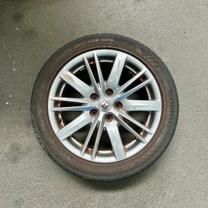 タイヤ付き純正ホイール1本　メガーヌ　ZM4R　17×7J　+49　114.3　5穴　205/50ZR17　2021年製　4ミリ